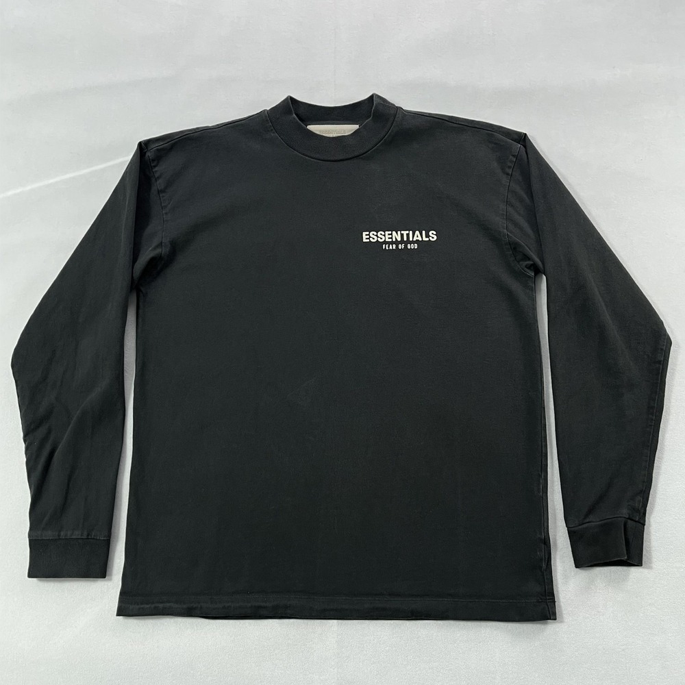 Fear of God Essentials Kids Black Long Sleeve Tee
